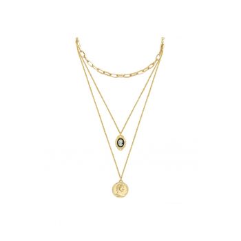 Colier stratificat placat cu aur de 14K