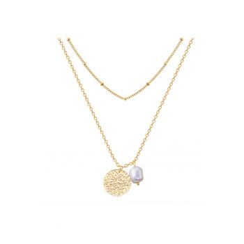 Colier stratificat - placat cu aur de 18K