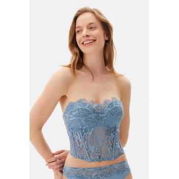 Corset cu dublura si strat exterior de dantela