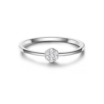 Inel cu floare de zirconia