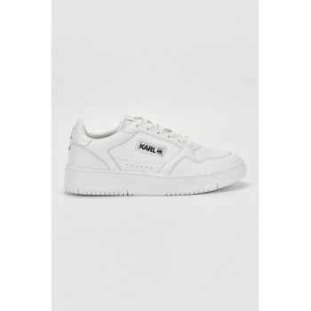 Pantofi sport de piele cu detalii contrastante