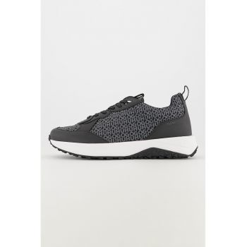 Pantofi sport de piele ecologica cu imprimeu logo