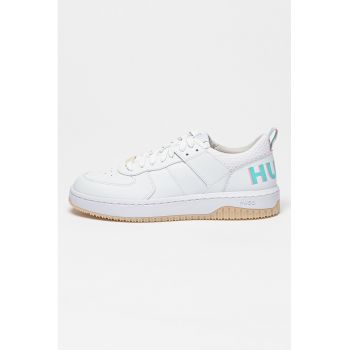 Pantofi sport de piele si piele ecologica cu logo