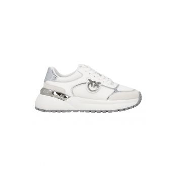 Pantofi sport de plasa cu garnituri de piele intoarsa si piele