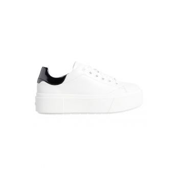 Pantofi sport flatform din piele