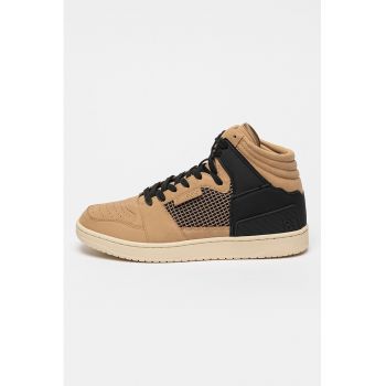 Pantofi sport mid-cut cu insertii din plasa