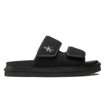 Papuci Calvin Klein DOUBLE BAR SANDAL MTL