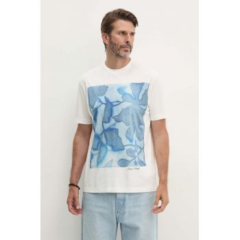 Paul Smith tricou din bumbac barbati, culoarea alb, cu imprimeu, M1R-919T-NP4739