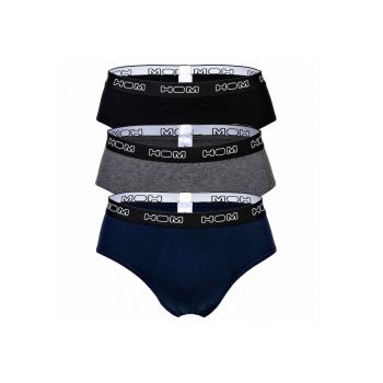 Set de chiloti cu banda logo in talie Bernie 13077 - 3 perechi