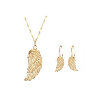 Set de colier si cercei - placat cu aur de 14K