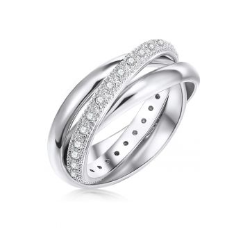 Inel decorat cu cristale zirconia