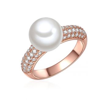 Inel placat cu aur de 14K si cu perla shell