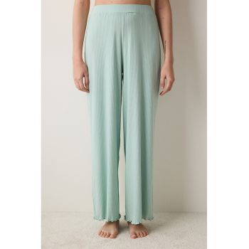 Pantaloni de pijama cu terminatie valurita