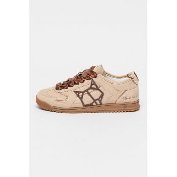 Pantofi sport din piele intoarsa cu logo Exposure