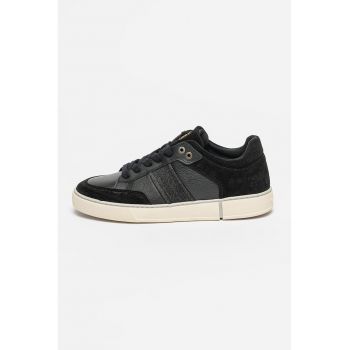 Pantofi sport low-cut din piele si piele intoarsa Ravond