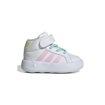 Pantofi sport medii de piele ecologica cu velcro Grand Court