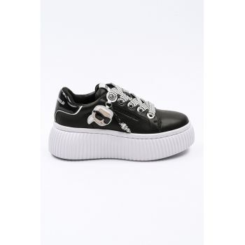 Pantofi sport wedge de piele cu monograma