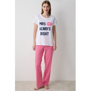 Pijama de bumbac cu imprimeu