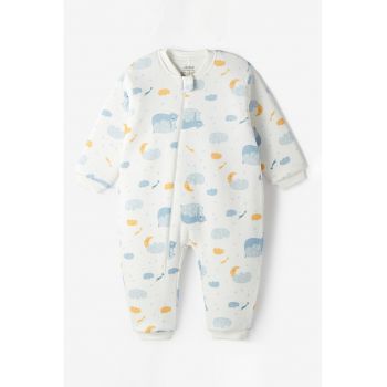 Pijama din bumbac cu model