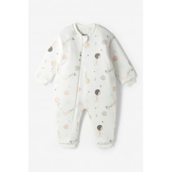 Pijama din bumbac cu model