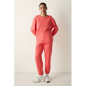 Pulover supradimensionat cu mansete striate