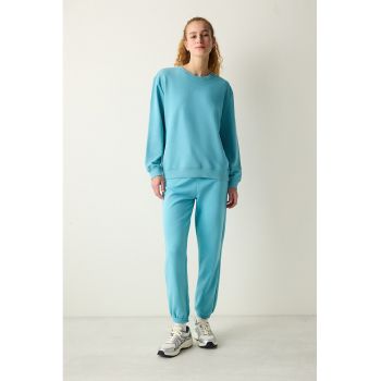 Pulover supradimensionat cu mansete striate
