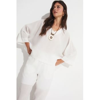Set de bluza lejera si pantaloni - 2 piese