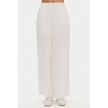 Set de camasa crop din amestec de modal si pantaloni