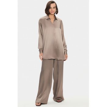 Set de camasa lejera si pantaloni cu snur