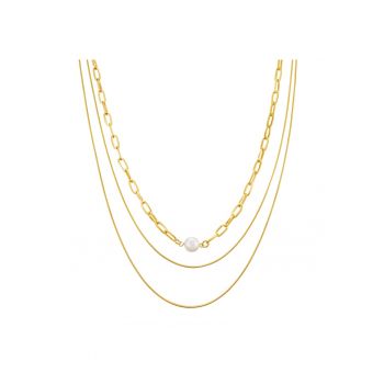 Set de coliere placate cu aur de 14K 22495 - 2 piese