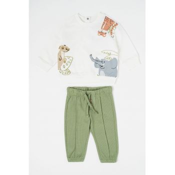Set de pantaloni si bluza de bumbac