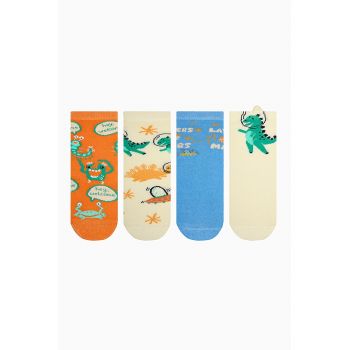 Set de sosete scurte cu model grafic 4 Perechi