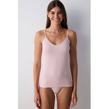 Top slim fit de casa cu bretele inguste