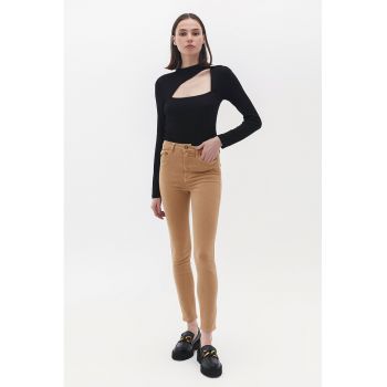 Blugi skinny cu talie inalta