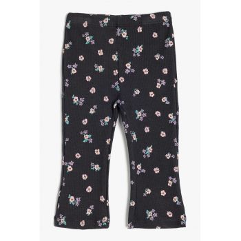 Colanti din amestec de bumbac cu model floral