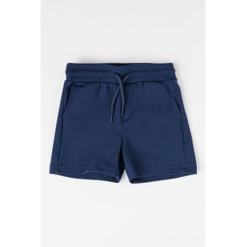 Pantaloni scurti din amestec de bumbac cu snururi