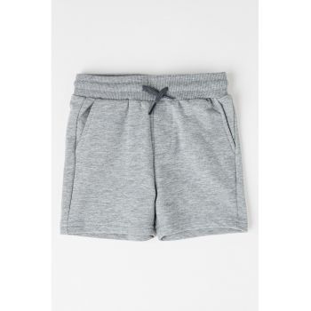 Pantaloni scurti din amestec de bumbac cu snururi