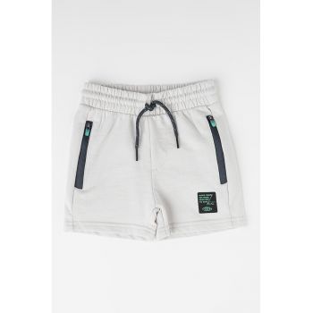 Pantaloni scurti din amestec de bumbac su snururi