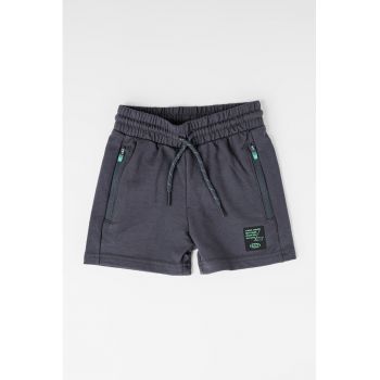 Pantaloni scurti din amestec de bumbac su snururi