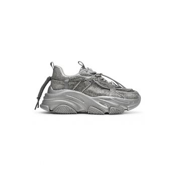 Pantofi sport cu aspect masiv si strasuri