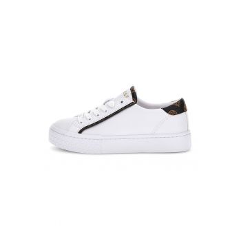 Pantofi sport de piele ecologica cu logo