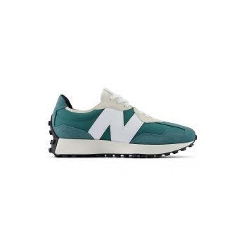 Pantofi sport de piele intoarsa cu logo si insertii textile