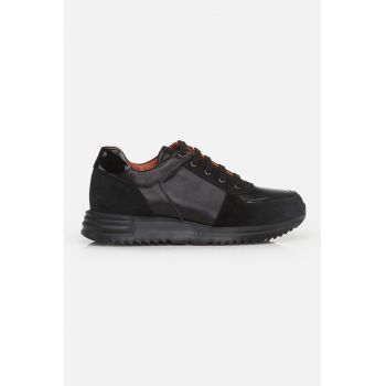 Pantofi sport de piele si piele intoarsa