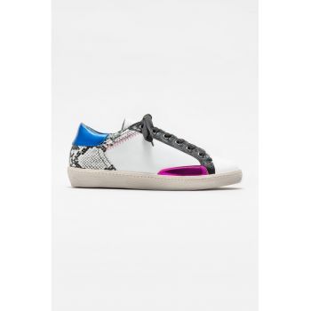 Pantofi sport din piele cu garnituri contrastante