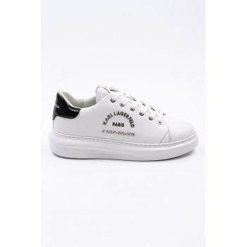 Pantofi sport din piele cu logo metalic