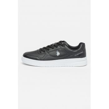 Pantofi sport din piele ecologica cu detaliu logo