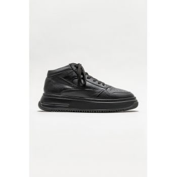 Pantofi sport mid-high de piele Pantofi sport mid-high de piele