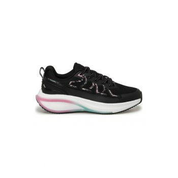 Pantofi sport wedge cu insertii de plasa