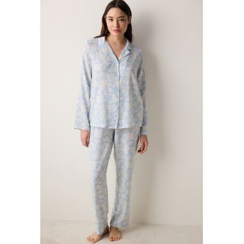 Pijama cu imprimeu floral