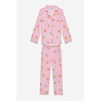 Pijama lunga cu imprimeu